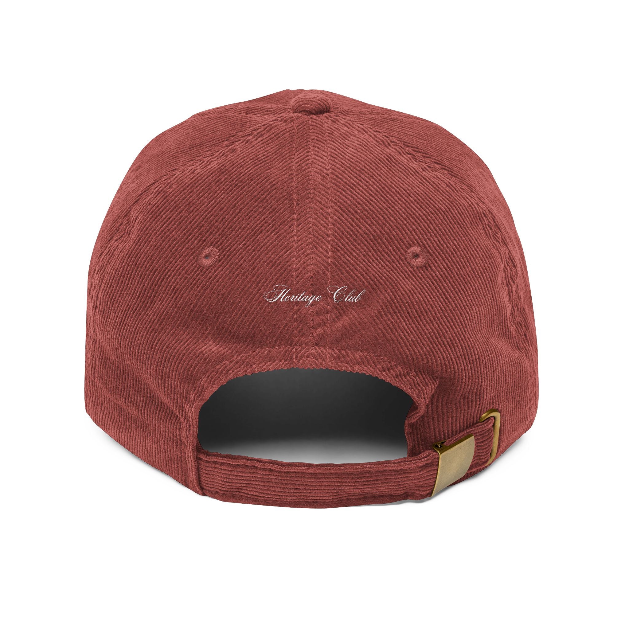 Heritage Club embroidered cap | vintage corduroy baseball hat